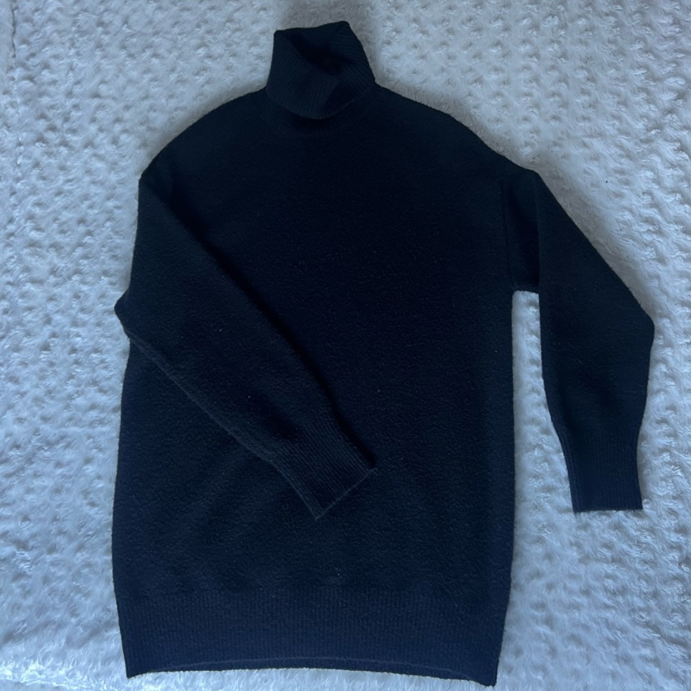 Black knit sweater dress